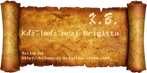 Kálmánczi Brigitta névjegykártya