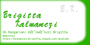 brigitta kalmanczi business card